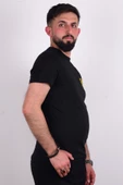 Cazador 24YCEEO04274 Siyah Erkek Slim Fit Bisiklet Yaka Baskılı Tşört - 2