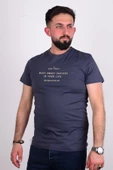 Cazador 24YCEEO04024 Antrasit Erkek Slim Fit Bisiklet Yaka Dar Kesim Yazı Detaylı Tşört - 1