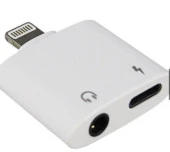 LİGHTİNG -3,5 JAC KULAKLIK ŞARJ ÇOGALTICI KISA ADAPTÖR thumbnail 1