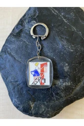 VİNATGE AVRUPA HAREKETLİ GÖRÜNTÜLÜ PLASTİK ANAHTARLIK - 2