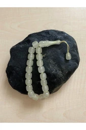 BİLEK BOY BEYAZ TOZ KEHRİBAR TESBİH KAPSÜL KESİM TESBİH - 1