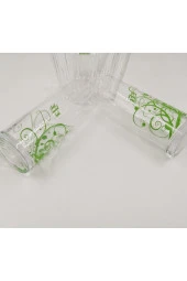 VİNTAGE 2 ADET İNE CAM BARDAK VE CAM BUZ KOVASI + MAŞA - 1