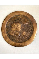 VİNTAGE BAKIR TABAK ÇİZİKLER MEVCUT DUVAR TABAĞI - 1