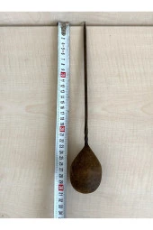 Yuvarlak Topuz 1 Adet Antika Rufai Zikir Şişi Ahşap Saplı Şiş - 2