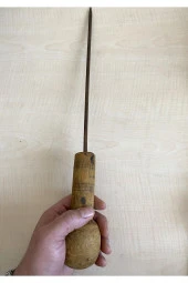 Büyük Boy 1 Adet Antika Rufai Zikir Şişi Ahşap Saplı Şiş - 2