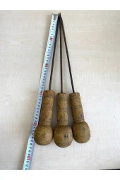 Büyük Boy 1 Adet Antika Rufai Zikir Şişi Ahşap Saplı Şiş - 3