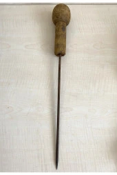 Büyük Boy 1 Adet Antika Rufai Zikir Şişi Ahşap Saplı Şiş - 4