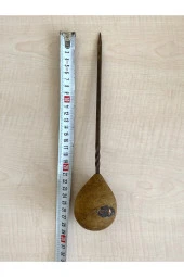 Yuvarlak Topuz 1 Adet Antika Rufai Zikir Şişi Ahşap Saplı Şiş no 6 - 3