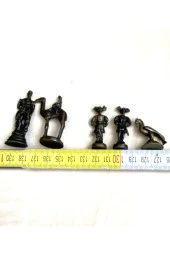 VİNTAGE 5 ADET PİRİNÇ BİBLO VİTRİN SÜSÜ - 2