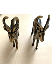 VİNTGE 2 ADET KEÇİ BİBLO PİRİNÇ BİBLO - 2