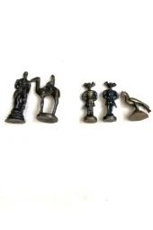 VİNTAGE 5 ADET PİRİNÇ BİBLO VİTRİN SÜSÜ - 3