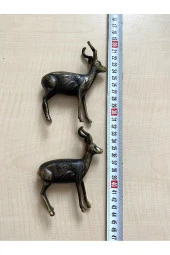 VİNTGE 2 ADET KEÇİ BİBLO PİRİNÇ BİBLO - 3