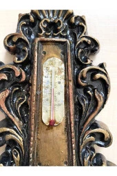 VİNTGE TERMOMETRE ALÇI VE MERMER TOZU KARIŞIMI EL YAPIMI BİBLO - 2