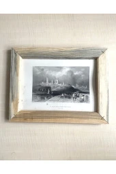 30.5X23.3CM CAMSIZ AHŞAP ÇERÇEVELİ AVRUPA DİJİTAL BASKI GRAVÜR TABLO - 1