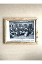 CAMSIZ ÇİFT TARAFLI AHŞAP ÇERÇEVELİ DİJİTAL BASKI RESİM TABLO HINDU SCHOOOL VE LONDON SCHOOL - 1