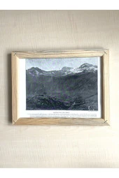 CAMSIZ ÇİFT TARAFLI AHŞAP ÇERÇEVELİ DİJİTAL BASKI RESİM TABLO SNOWDON DOCHART - 1