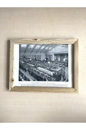 CAMSIZ ÇİFT TARAFLI AHŞAP ÇERÇEVELİ DİJİTAL BASKI RESİM TABLO POST OFFİCE LONDON VE İNDIAN - 2