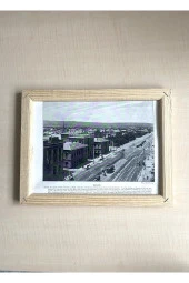 CAMSIZ ÇİFT TARAFLI AHŞAP ÇERÇEVELİ DİJİTAL BASKI RESİM TABLO ADELAİDE VE BOMBAY - 1