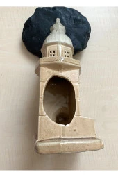 İZMİR SAAT KULESİ BİBLO ALÇI VE MERMER TOZU VERNİKLİ - 5