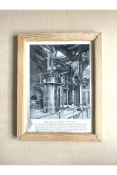 CAMSIZ ÇİFT TARAFLI AHŞAP ÇERÇEVELİ DİJİTAL BASKI RESİM TABLO LONDON KANALİZASYON CANAD PASİFİC - 1