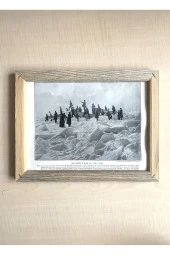 CAMSIZ ÇİFT TARAFLI AHŞAP ÇERÇEVELİ DİJİTAL BASKI RESİM TABLO KUZEY KUTBU VE MAJESTE - 1