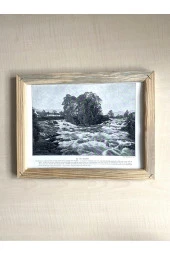 CAMSIZ ÇİFT TARAFLI AHŞAP ÇERÇEVELİ DİJİTAL BASKI RESİM TABLO SNOWDON DOCHART - 2