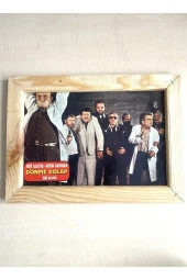 AHŞAP ÇERÇEVELİ İNCE KARTON YEŞİLÇAM FİLM KARTPOSTALI DÖNME DOLAP ZEKİ ALASYA METİN AKPINAR - 1