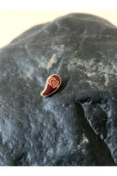 KAN DAMLASI KIZILAY KIZILHAÇ YAKA İĞNESİ ROZET - 1