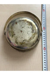 Eskilerden Gümüş Kaplama Bakır Şekerlik Çiçek Kabartmalı Bakır Sepet - 3