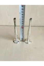 2 ADET VİNTAGE GÜMÜŞ KAPLAMA KARANFİLLİK - 3