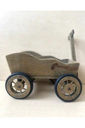 AVRUPA VİNTAGE EL YAPIMI AHŞAP OYUNCAK ÇEKMELİ OYUCAK thumbnail 1