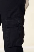 Lastikli Kargo Pantolon Siyah - 4