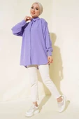 Kol Apoletli Gömlek Lila thumbnail 2