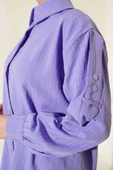 Kol Apoletli Gömlek Lila thumbnail 4