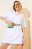 Uzun T-Shirt Beyaz - 2
