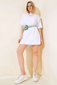 Uzun T-Shirt Beyaz - 1