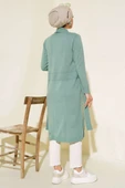 Yandan Dikişli Bağcıklı Hırka Çağla Yeşili thumbnail 3
