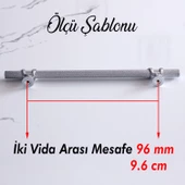 Burç Kulp 96 mm Krom Renk Mobilya Mutfak Çekmece Dolabı Dolap Kulpları Kapak Kulpu Kulbu Metal thumbnail 5