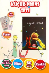 Küçük Prens Kitap Seti Poster Not Defteri Ayraç Hediyeli - 1