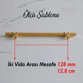 Burç Kulp 128 mm Gold Altın Renk Mobilya Çekmece Mutfak Dolabı Dolap Kulpları Kapak Kulpu Kulb Metal thumbnail 3