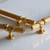 Burç Kulp 128 mm Gold Altın Renk Mobilya Çekmece Mutfak Dolabı Dolap Kulpları Kapak Kulpu Kulb Metal thumbnail 2