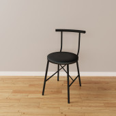 Eportatif Mutfak Sandalyesi Bahçe Sandalyesi Koltuk Siyah Döşeme 1349 - 1