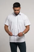 Mugi Geniş Ve Rahat (Bol) Kesim Cepli Klasik Kısa Kol Erkek Gömlek thumbnail 8