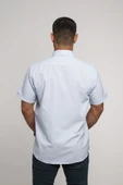 Mugi Geniş Ve Rahat (Bol) Kesim Cepli Klasik Kısa Kol Erkek Gömlek thumbnail 5