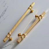 Burç Kulp 192 mm Gold Altın Renk Mobilya Mutfak Çekmece Dolabı Dolap Kulpları Kapak Kulpu Kulb Metal thumbnail 2