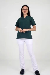 Deniz İş Kadın Alpaka Lastikli Beyaz Renk Tek Pantolon - 1