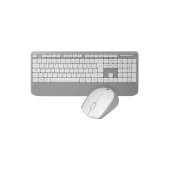 Everest Km-6176 Offical Beyaz-Gri Kablosuz Combo Q Multimedia Klavye + Mouse Set - 1