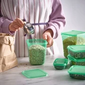 IKEA Pruta Saklama Kabı Seti Yeşil 17 Parça Gıda Saklama Kutusu thumbnail 2