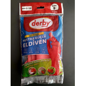 Derby Lateks 9  Beden Bulaşık Eldiveni Çift - 1