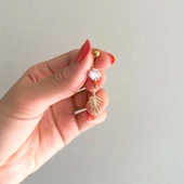 Altın Kaplama Zirkon Taşlı Yaprak Piercing PRC-136 - 2